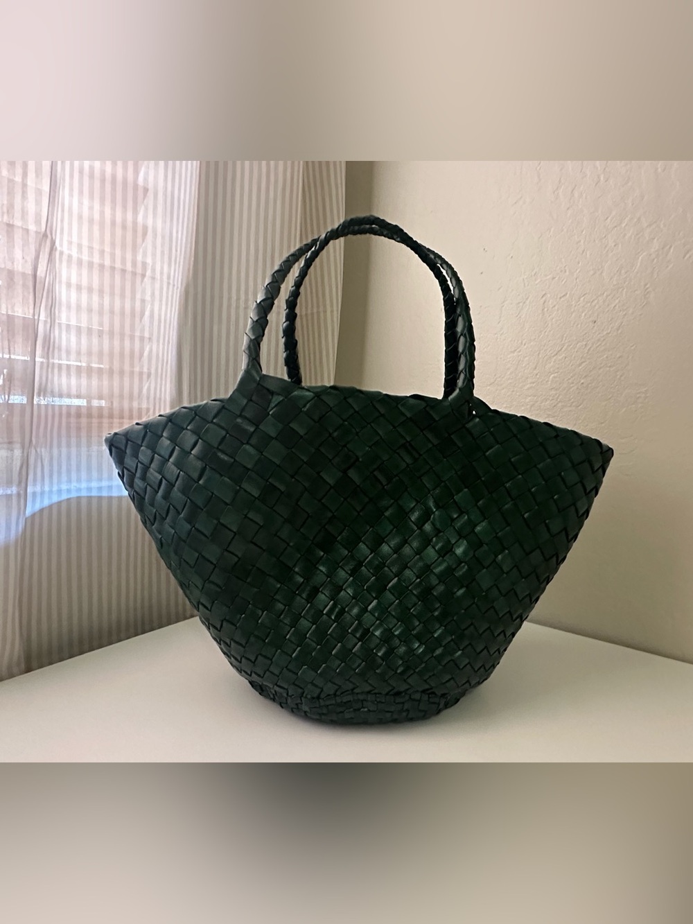 Dragon Diffusion Egola Woven Tote in Pine Green NWT